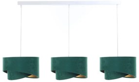 Lustră pe cablu GALAXY 3xE27/60W/230V verde/aurie