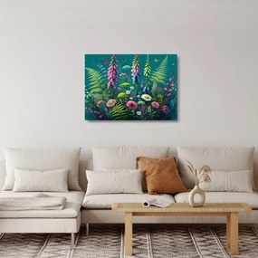 Tablou pe sticlă - Flori de câmp (70x50 cm)