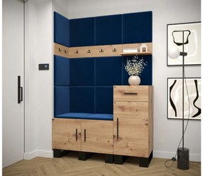 Set mobilier pentru hol Amanda 10 (Stejar artisan + Albastru). 1085943