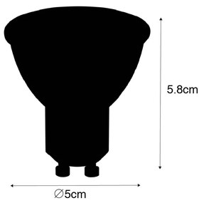Set de 5 becuri LED GU10 cu senzor crepuscular 5W 380lm 3000K