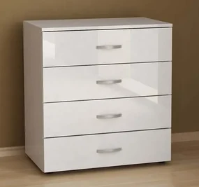 Comoda Como 2  70x43x76 cm Alb lucios