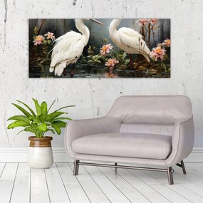 Tablou - Macarale albe (120x50 cm)