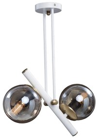 Lustră cu abajur din sticlă ø 15 cm Libra – Squid Lighting