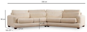 Canapea patru locuri Riverolla (D) (Bej). 1106665