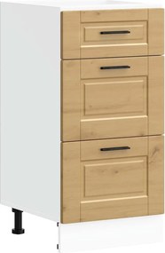 vidaXL Dulap de bază de bucătărie „Porto” din lemn de stejar artizanal