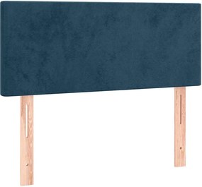 vidaXL Tăblie de pat, albastru închis, 90x5x78/88 cm, catifea