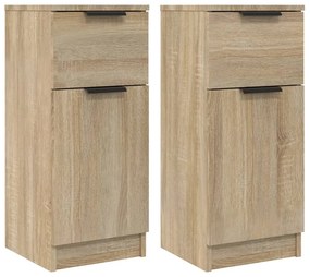 811122 vidaXL Dulapuri, 2 buc., stejar sonoma, 30x30x70 cm, lemn compozit