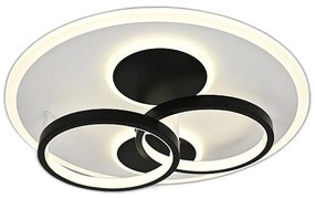 Lustra LED Cu Telecomanda, Elit's Esn R9057R, 126W, Negru Alb