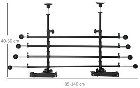 PawHut Despartitor auto pentru caini reglabil pe inaltime si latime, din fier si ABS 85-140L x 40-50Acm, negru | Aosom RO
