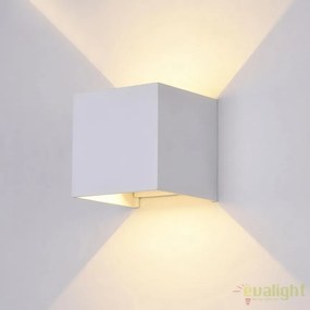 Aplica de exterior cu protectie IP54, 10x10cm, Fulton alb MYO572WL-L6W