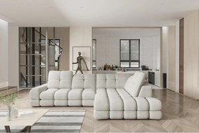 Coltar extensibil TOLLO L, sezlong dreapta, stofa clasica gri - Austin