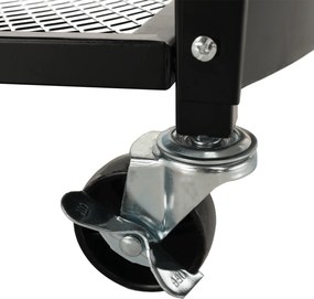 Grătar de cărbune cu grătar de pizza, negru, KARIOL