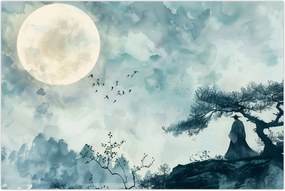 Tablou - Pictură cu lună plină (90x60 cm)