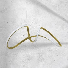 Lustră LED pe cablu TESORO LED/48W/230V aurie