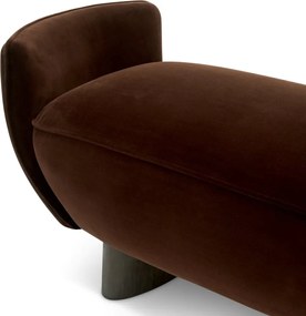 Bancheta LUX dormitor Stirling, catifea maro