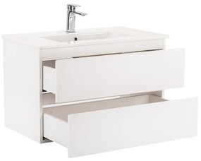 Dulap inferior Vario Forte 80 cu lavoar alb-alb