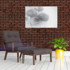 Tablou - Flori în nuanțe gri (90x60 cm)