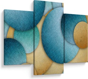 Tablou cu abstracție cercuri (90x60 cm)