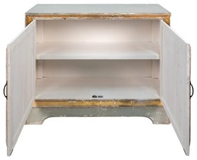 Comoda gri, din lemn, cu aspect vintage, Alhambra