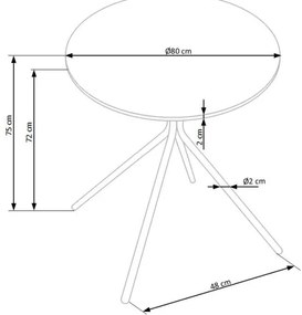 Masă de dining HOMORA neagră