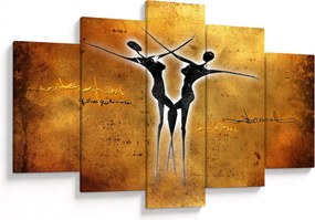 Tablou perechii dansând pictate (150x105 cm)
