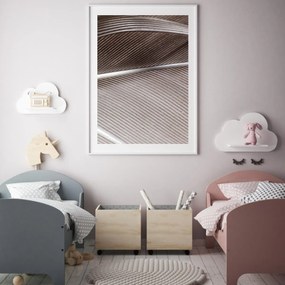 Poster - detaliu de pană de pasăre (A4)