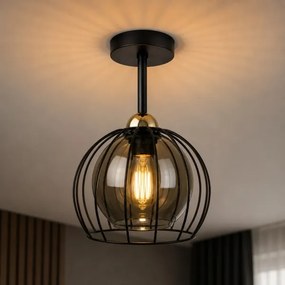 Lustră aplicată SOLO BLACK 1xE27/60W/230V neagră/aurie