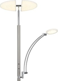 Globo 58909N - Lampă LED de podea dimabilă TIRANA 40W/230V + 5,5W crom mat