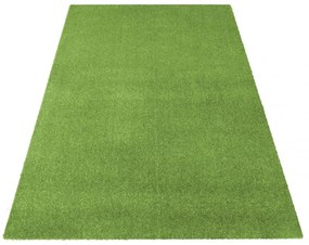 Covor monocolor de culoare verde Lăţime: 120 cm | Lungime: 170 cm