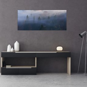 Tablou - Pădure în ceță, Carpați, Ucraina (120x50 cm)