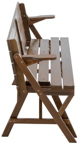 Masă/banc de grădină, 2in1, maro, ZAGIR