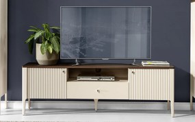 Set lemn masiv nuc Living Napoli 4 Piese Crem/