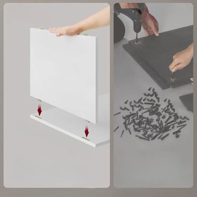 Noptieră LUCIANO cu funcție de încărcare, 35x45x58,3 cm, alb Vasagle