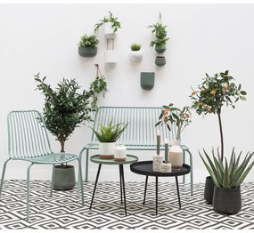 Ghiveci suspendat din ceramică PT LIVING Oval, alb mat