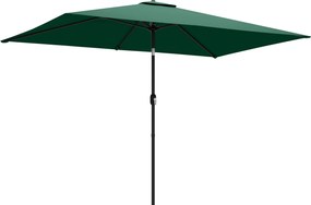 Outsunny Umbrelă înclinabilă 300 x 200 cm pentru balcon cu manivelă, husă de protecție, verde | Aosom Romania