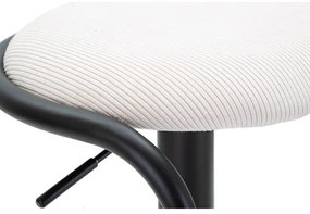 Scaun de bar alb/negru cu înălțime ajustabilă tapițat (înălțime șezut 61 cm) Destiny – Mauro Ferretti