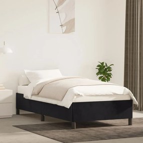 347308 vidaXL Cadru de pat, negru, 100 x 200 cm, catifea
