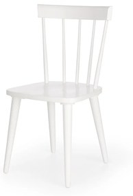 Scaun lemn Barkley alb - H 89 cm