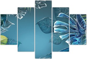 Tablou - Frunzele plantelor tropicale (150x105 cm)