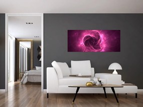Tablou cu abstracțiune modernă în roz (120x50 cm)