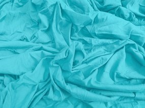 Cearsaf Jersey HIGHFIT turcoaz 180 x 200 cm