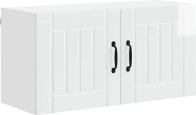 vidaXL Dulap de bucătărie Alb lucios 80 x 31 x 40 cm Lemn compozit