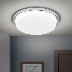 Plafoniera LED moderna LEROX Ã30cm crom