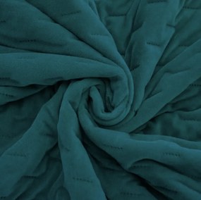 Cuvertura de pat din catifea ASTRALIA, petroleu Dimensiune: 200 x 220 cm