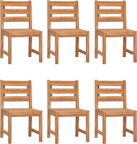 vidaXL Scaune de grădină, 6 buc., lemn masiv de tec