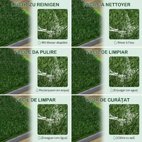 PawHut Toaletă pentru Câini, Iarbă Artificială pentru Câini cu Tavă pentru Antrenamentul la Oliță, 67x41 cm, Verde
