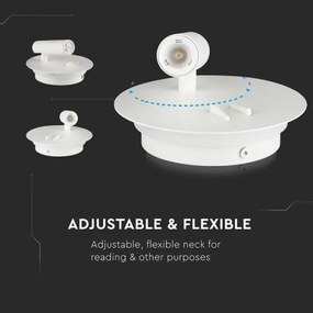 Aplică LED/3W/230V + LED/6W/230V 3000K alb