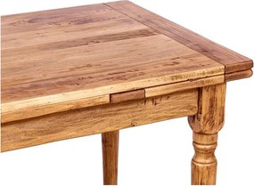 Masa extensibila, L120(210) 80 H80 cm, natur antichizat, lemn masiv