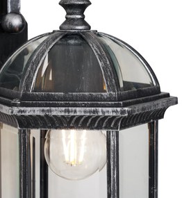 Lampă clasică de perete pentru exterior argintiu antic IP44 - Glasgow