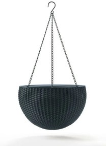 Ghiveci de grădină  HANGING SPHERE  - antracit